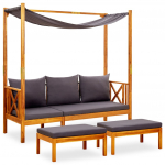 Varjuga aiapink jalatugedega, akaatsiapuit