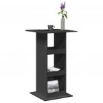 Baarilaud hoiuriiuliga, must, 60x60x102 cm, tehispuit