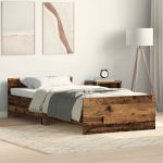 Voodiraam ilma madratsita, vana puit 75x190 cm, tehispuit