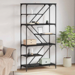 Raamatukapp must tamm 91 x 36 x 176 cm tehispuit