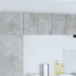 Seinakapp uksega riga 2 pcs betoonhall ja valge 30 x 31 x 40 cm