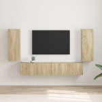 Tv seina kapp 2 pcs sonoma 30 x 31 x 80 cm tehispuit