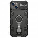 Nillkin CamShield Armor Pro Case iPhone 14 Plus case armored cover with camera cover ring stand black