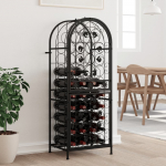 Veiniriiul 41 pudelile, must, 45 x 36 x 120 cm, sepistatud raud