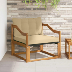 V&auml;li diivanikomplekt tugev acacia puit ja textilene neutraalne