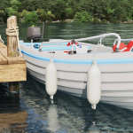Paadi fenderid 2 tk &oslash; 16 x 58 cm valge pvc