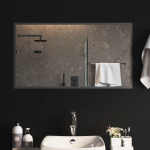 Led vannitoa peegel l&auml;bipaistev 90 x 50 cm karastatud klaas