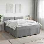 Vedruvoodi madratsiga peaga helehall 140 x 200 cm kangas
