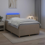 Vedruvoodi madratsiga led-ribadega kreemjas 120 x 190 cm kangas