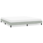 Voodiraam ilma madratsita helehall 200x210 cm samet