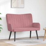 2-kohaline diivan roosa 115 x 61 x 87 cm samet