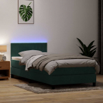 Kontinentaalvoodi madrats ja led tumeroheline 80x220 cm samet