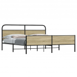 Metallist voodiraam ilma madratsita sonoma tamm 183x213 cm