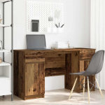 Laud sahtliga riiuliga vana puit 140 x 49 x 76 cm tehispuit