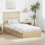 Voodi raam sahtliga peaga sonoma tamm 75 x 190 cm tehispuit