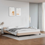 Voodiraam peatsiga ilma madratsita cappuccino 180x200 cm