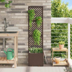 Taimekast pruun 35 x 30 x 135 cm metall