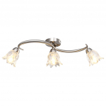 Laelamp l&auml;bipaistvate klaasist varjudega 3 e14 pirni, tulp