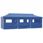 Kokkupandav pop-up peotelk 8 k&uuml;lgseinaga, 870x291x315 cm, sinine