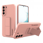Wozinsky Kickstand Case silicone case with stand for Samsung Galaxy S22+ pink