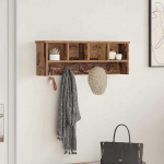 Seinale kinnitatav riidepuu vana puit 75 x 16 x 26 cm tehispuit