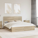 Voodi raam sahtliga peaga sonoma tamm 200 x 200 cm inseneripuit
