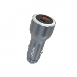 Dudao R4Ultra 120W Power Delivery Quick Charge LED Car Charger USB-A USB-C - Gray
