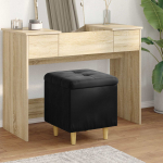 Panipaigaga ottoman padjaga must 40 x 40 x 45 cm samet