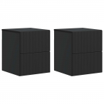 Seinale kinnitatav &ouml;&ouml;tis 2 pcs must 33 x 34,5 x 40 cm tehispuit