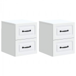 Seinale kinnitatav &ouml;&ouml;tis sahtliga 2 pcs valge 34,5 x 33 x 40 cm