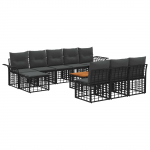 V&auml;li diivanikomplekt 11 pcs must ja tumehall pol&uuml;ester