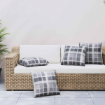 V&auml;li patja ruuduline 4 pcs hall ruuduline 40 x 40 cm kangas