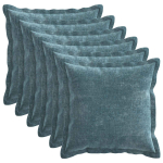 Diivanipadi 6 pcs houten sinine 50 x 50 cm &scaron;en&uuml;&uuml;lfabric