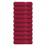 Saunalinad 10 tk, bordoopunane, 100x150cm, 360gsm, 100% puuvill