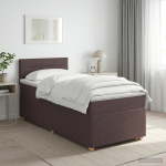 Vedruvoodi madratsiga peaga tume pruun 90 x 200 cm kangas