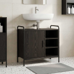 Vannitoa kapp must tamm 65,5 x 34 x 61 cm tehispuit