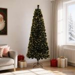Kiudoptiline j&otilde;ulupuu 240 cm 36 led-i soe valge pvc roheline