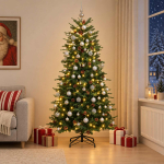 Kunstlik kokkupandav j&otilde;ulupuu 180 cm 300 led-i soe valge