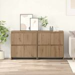 Kappide k&uuml;lgedel 2 pcs k&auml;sit&ouml;&ouml;tamm 70 x 41 x 75 cm tehispuit