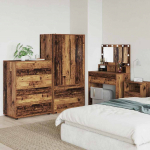 Ladustamiskapid 2 pcs vana puit 80 x 48 x 105 cm tehispuit