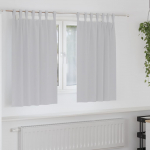 Kardinad r&otilde;ngastega 2 pcs helehall 140 x 140 cm pol&uuml;ester