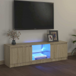Telerialus led-tuledega, sonoma tamm, 120 x 30 x 36 cm