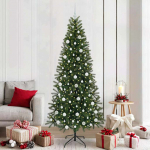 Tehisj&otilde;ulupuu koos 300 led-iga roheline 210 cm pe ja pvc
