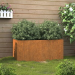 Taimekast, 62x30x29 cm, corten teras