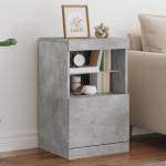 Puhvetkapp led-tuledega, betoonhall, 41 x 37 x 67 cm