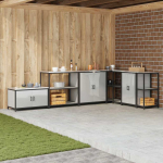 K&ouml;&ouml;gis&auml;ilituse riiul riiuliga h&otilde;bedane galvaniseeritud teras