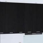 Seinakapp uksega riga must tamm 30 x 31 x 100 cm tehispuit