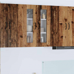 Seinakapp k&ouml;&ouml;ki riiuliga vana puit 60 x 31 x 80 cm tehispuit