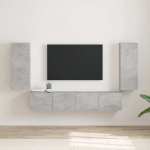 Tv seina kapp 2 pcs betoon 30 x 31 x 80 cm tehispuit
