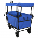 Kokkuvolditav k&auml;si trolley must 105 x 56.5 x 116 cm